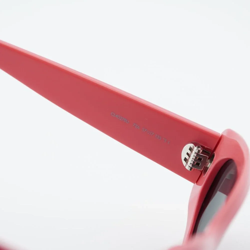Celine CL40279U 72A Sunglasses Pink Cat Eye Frame, Grey Lenses - Picture 6 of 10
